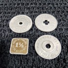 Lot Of 4 - 1930 s   40 s Sales Tax Tokens  Various States