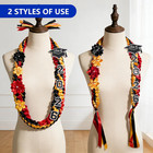 50   Graduation Lei 2026 Double Braided Ribbon Lei With 4 Satin Flowers  2026 Gr