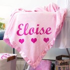 Personalized Baby Blanket For Girls - Pink - Newborn Or Infant Gift With Name
