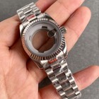 31mm Silver Stainless Steel Sapphire Women Watches Case Fit Nh05 Movement 10bar