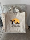 Wine   Grocery Cotton Tote Bag With Sewn In Bottle Holders