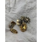 Lot Of 5 Vintage Enamel Brooches Teddy Bear Floral Lady Flower Ladybug