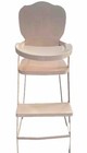 Vintage The Land Of Nod Large Doll High Chair Pink Metal