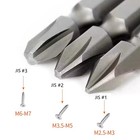Yrsssa 6pcs 35mm Jis Screwdriver Bit Set Magnetic Tip 1 4 Hex S2 Steel 6-slot