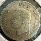 1942 South African Large 2 1 2 Shilling 80  Silver Coin Vintage