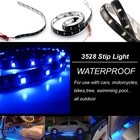 2x 30cm 12  Blue 15 Led 3528 Smd Flexible Drl Strip Light Waterproof Car Decor
