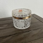 Vintage Anna Hutte Bleikristall 24  Lead Crystal Hinged Trinket Box