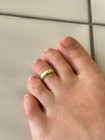 14k Solid Gold Toe Ring  Yellow Gold - Waterproof Band Toe Ring - Adjustable