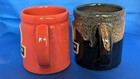 Deneen Pottery Coffee Mugs Hazel s Northeast Minneapolis Persimmon Orange  Black