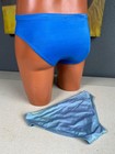 Pair Of Vintage Jordache Mens Blue Swim Suit Speedo Brief Diving - Size 32 34 M