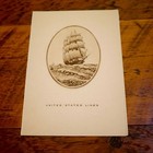 Lot Of 8 Vintage 1938 Wwii United States Lines Cruise Ship Passenger Menus