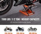 Gato De Tijera Para Motocicleta Con Plataforma Ancha Y Pasador De Seguridad New