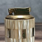 Vintage 1960s Colibri Monogas Table Lighter Mother Of Pearl Abalone Mcm Germany