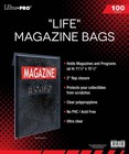 100 Ct Life Magazine Size Bags High Quality Ultra Clear Holder Storage Sleeves