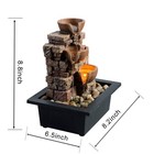 Indoor Tabletop Fountain 3-tier Rockery Relaxation  Soothing Sound Home offic   