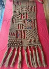 70s Vintage Macrame Boho Wall Hanging Xl 68  Long Beaded Driftwood Hippie Mcm