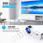 Native 1080p Projector With Wifi And Two-way Bluetooth Full Hd Movie Projecto   