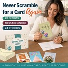 20 Pack Assorted Happy Birthday Cards Bulk Boxed Set - Thick 5x7 Inch Card Assor