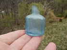 Old Rare Vintage Antique Civil War Relic Bluish Color Inkwell Confederate Camp