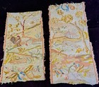 Antique Chinoiserie Needlepoint Petitpoint Panels - Roosters  Zz566