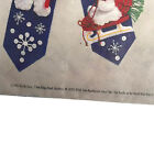 Bucilla Gallery Of Stitches Snowmen   Angels Felt Applique Bow Pair Kit 1997