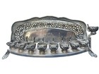 Judaica Sterling Silver Hanukkah Art Vintage Jewish Channukiah Israel Menorah