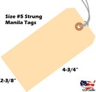 String Or Wire Strung 100 Tags Large Size  5 Colored Manila Shipping Price Hang