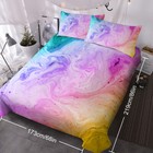 3x Pink Blue Purple Marble Quicksand Duvet Cover Set Abstract Art Bed Twin Full