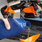 2pcs Long Stem Car Fuel Funnels Anti Splash Oil Gas Motorcycle Filling Tools
