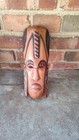 Vintage Hand-carved Wooden Tribal Mask     African caribbean Style Folk Art