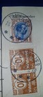 1933 Denmark Stamps On Piece - Superb Tranekj  r Bullseye Cancel - Signed Back