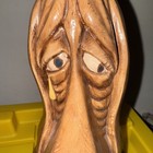 Vintage Ceramic Basset Hound Figurine Statue Tear Drop 11  Tall Open Bottom