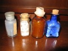 Antique Cork Top Medicine Bottles  Black Cohosh  Lithos Effervescent Tablets