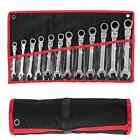 12pc 8-19mm Flexible Metric Combination Wrench Head Ratchet  Spanner Tool Set