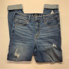 Hollister Super Skinny Jeans Womens 5r W27 L30 Blue High Rise Distressed Stretch