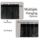  Black Sheer Curtains 54 Inches Long 2 Panels Set For Living Room  Light 