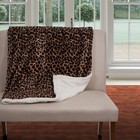 Sherpa Fleece Throw Blanket - 50x60-inch Machine-washable Reversible Throw -