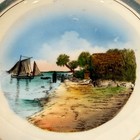 St Petersburg Palmetto Hut Fl Florida Antique Souvenir China Dish Plate