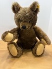 Steiff Signed Chocolate Brown Original Teddy Bear 20 In  Joints With Tag 0206 51