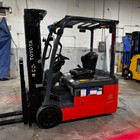 2020 Toyota 8fbe20u 4000lb Used Forklift Triple Mast Sideshift Fork Positioner