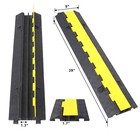 2channel 5pcs Heavy Duty Rubber Parking Curbcable Protector Ramps Speed Ramps