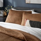 King Washed Cotton Sateen Quilt Sham Light Brown - Threshold  250 Thread