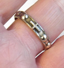 Vtg 1960 s New Old Stock Pocket Rosary Band Ring Adjustable 10 Religious Cross
