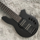 Custom Electric Bass Guitar 6-strings Matt Black Active Pickups Free Shipping