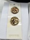  Japan Vintage Buttons Le Chic Royal Set Of Two Goldtone Metal Unique 