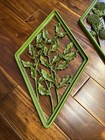 Mcm Syroco Wall Decor Art Green Flowers Floral Vintage 1960   1970 Retro