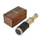6  Handheld Brass Telescope Pirate Spyglass With Wooden Box Nautical Decor Gift