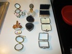 Vintage Trinket Boxes And Small Perfume Spray Bottle Lot Of 8