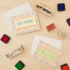 4-piece Card Making Stamps Set  Wood Mounted Rubber Stamps For Diy Art   Crafts