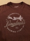 Mens Vintage Leinenkugel Brewing Company Canoe T-shirt Maroon Size Large L